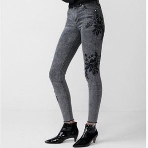 Express embroidered high rise ankle legging